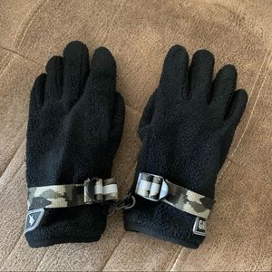 Gap Kids Black Fleece Gloves M